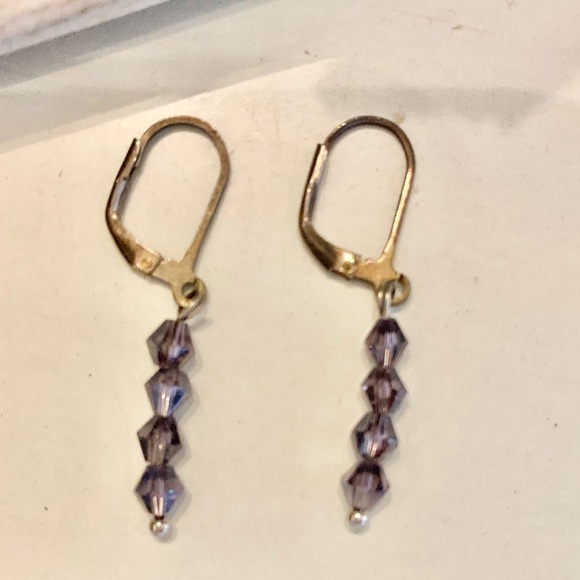 🌿 Crystal amethyst Earrings - Picture 3 of 4